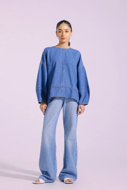 SOLID DENIM SHIRT (E1658/108/625)-- Polka Dot Checkered Tartan