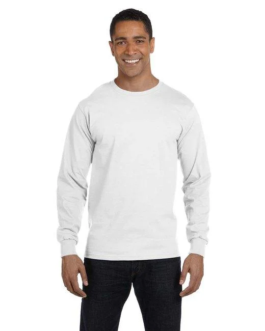 Gildan Adult 50/50 Long-Sleeve T-Shirt G840 (Pack of 6)-- Cashmere Blend Cotton Blend Poly Blend