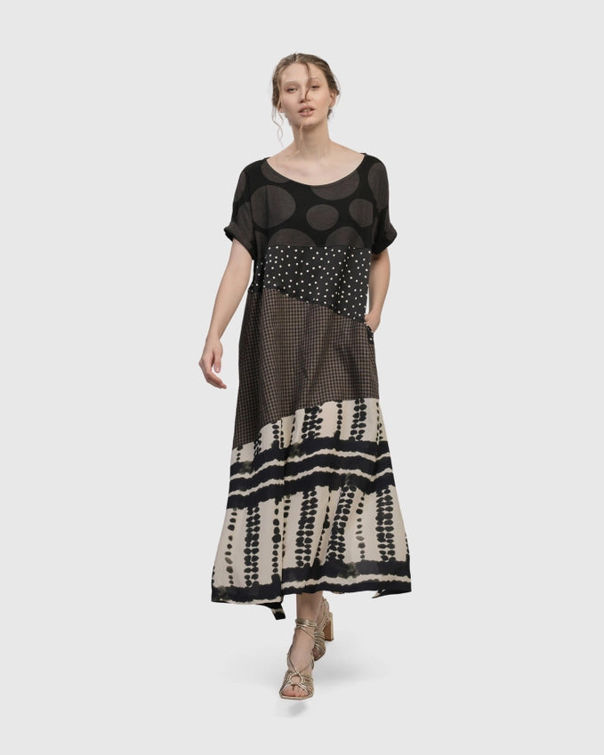 Alembika Lost City T-Shirt Dress Savanna-- Front Pockets Side Pockets Patch Pockets
