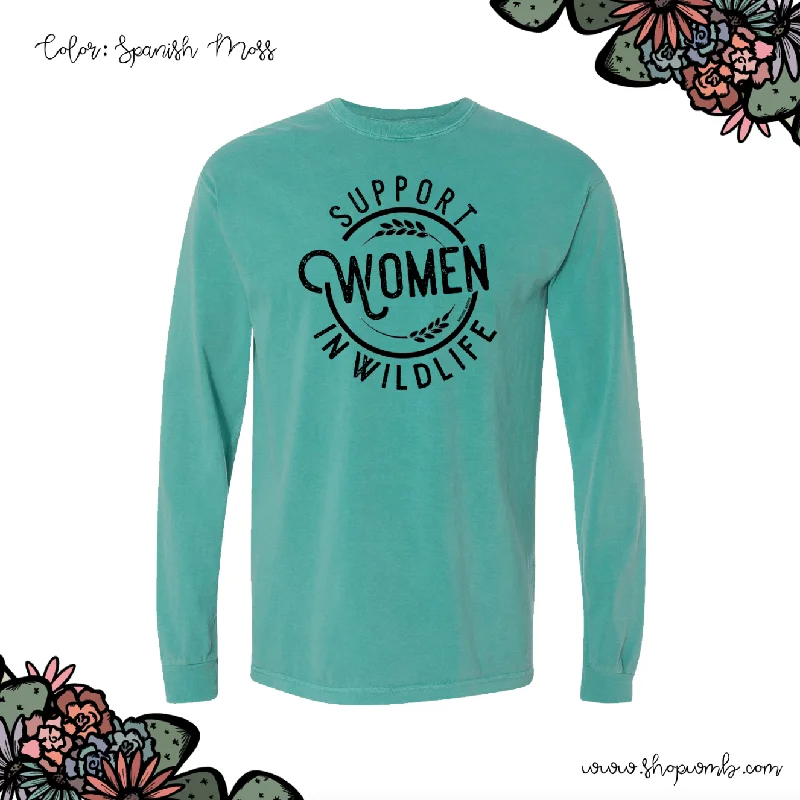 Support Women In Wildlife LONG SLEEVE T-Shirt (S-3XL) - Multiple Colors!-- Nylon Fabric Polyester Fabric Spandex Fabric