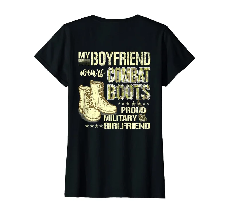 My Boyfriend Wears Combat Boots T-shirts-- Zippered Front Buttoned Front Snap Front