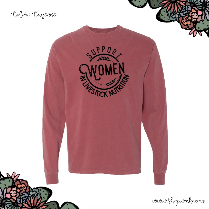 Support Women In Livestock Nutrition LONG SLEEVE T-Shirt (S-3XL) - Multiple Colors!-- Iron Safe Non-Iron Wrinkle Free Support Women In Livestock Nutrition LONG SLEEVE T-Shirt (S-3XL) - Multiple Colors!-- Iron Safe Non-Iron Wrinkle Free