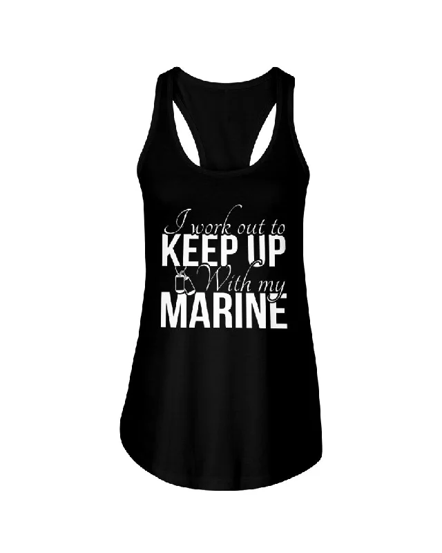 Proud Marine Mom Wife Work Out T-shirts-- Nylon Fabric Polyester Fabric Spandex Fabric