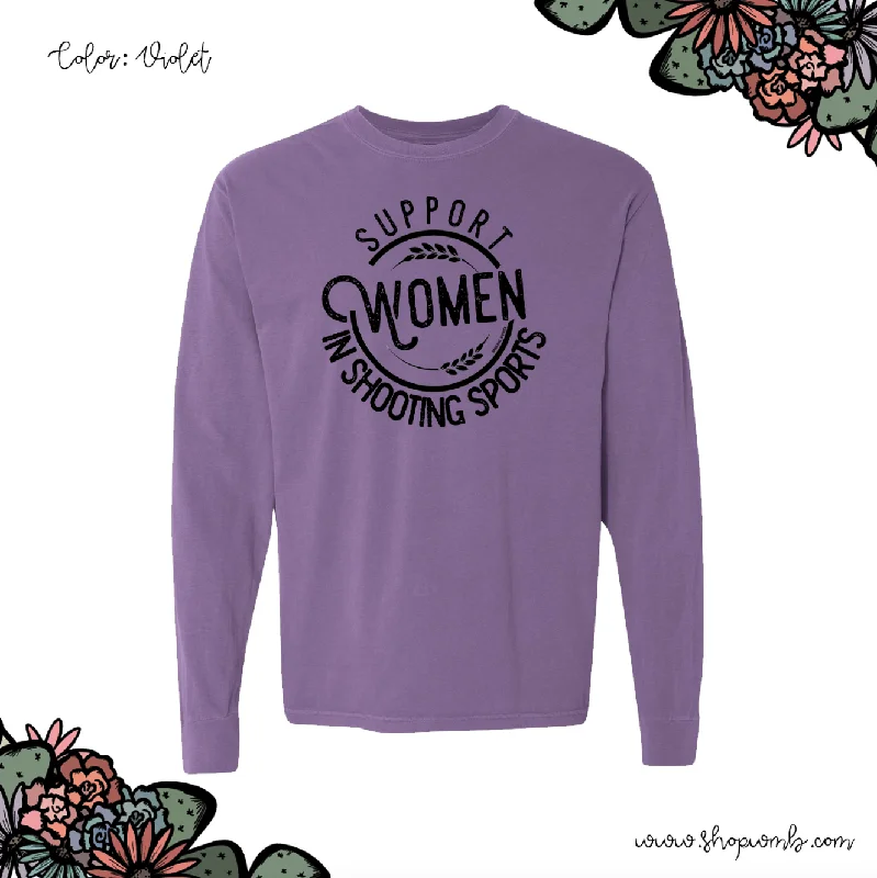 Support Women In Shooting Sports LONG SLEEVE T-Shirt (S-3XL) - Multiple Colors!-- Ribbed T-Shirt High Neck Heavyweight Support Women In Shooting Sports LONG SLEEVE T-Shirt (S-3XL) - Multiple Colors!-- Ribbed T-Shirt High Neck Heavyweight