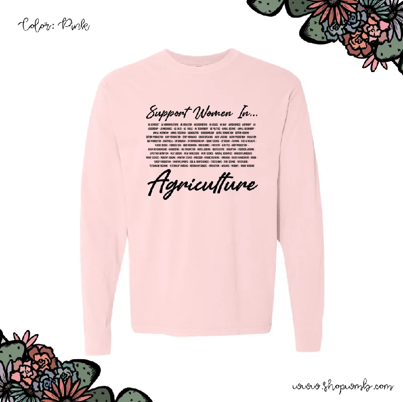 Support Women In Ag List LONG SLEEVE T-Shirt (S-3XL) - Multiple Colors!-- Wool Fabric Cashmere Fabric Tweed Fabric Support Women In Ag List LONG SLEEVE T-Shirt (S-3XL) - Multiple Colors!-- Wool Fabric Cashmere Fabric Tweed Fabric