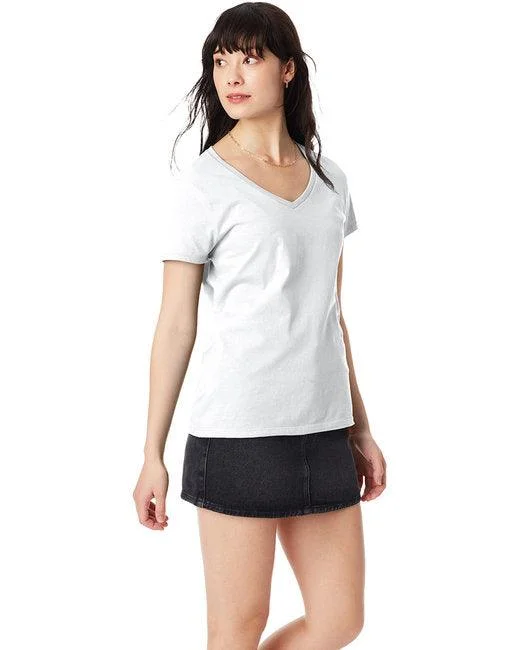 Hanes Ladies' Perfect-T V-Neck T-Shirt S04V (Pack of 6)-- Terry Blend Velvet Blend Canvas Blend Hanes Ladies' Perfect-T V-Neck T-Shirt S04V (Pack of 6)-- Terry Blend Velvet Blend Canvas Blend