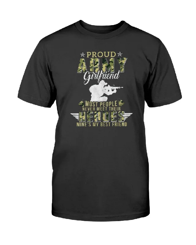 Army Girlfriend Most People T-shirts-- Terry Blend Velvet Blend Canvas Blend
