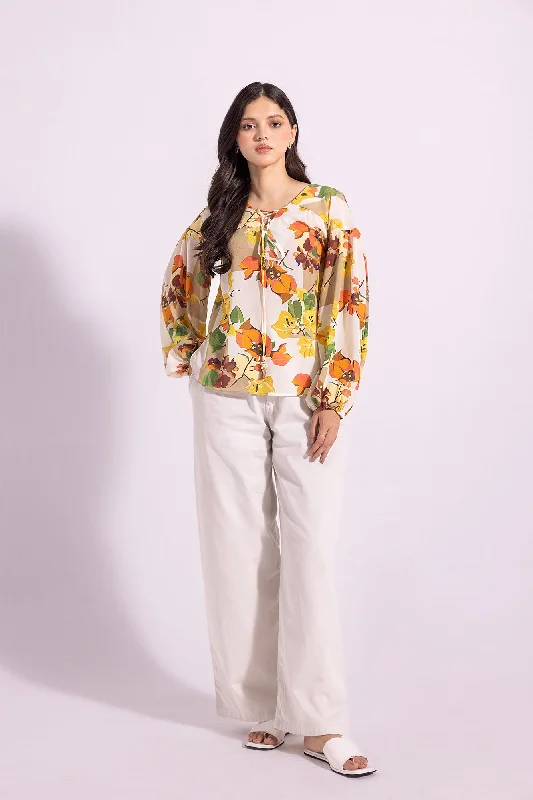 PRINTED SHIRT (E1669/108/113)-- Lace Blend Ribbed Blend Corduroy Blend