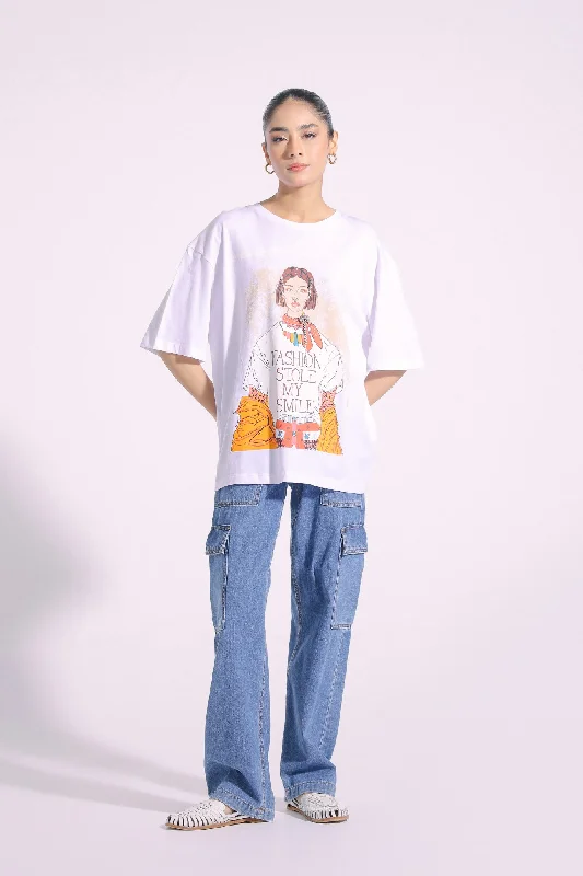 PRINTED T-SHIRT (E1042/108/001)-- Polka Dot Checkered Tartan