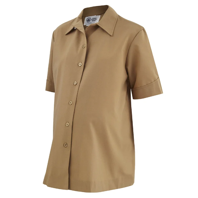 USMC Maternity Short Sleeve Khaki Shirt-- Knit Fabric Woven Fabric Fleece Fabric