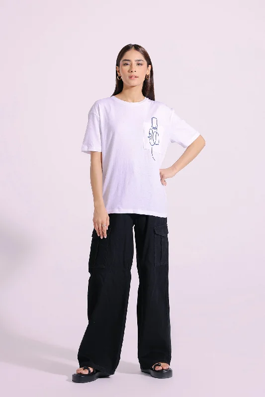 EMBROIDERED T-SHIRT (E0756/108/003)-- Rayon Velvet Corduroy