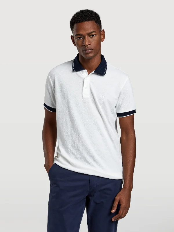 89 edition slim fit piqué polo shirt with contrast colours-- Elegant Classic Vintage