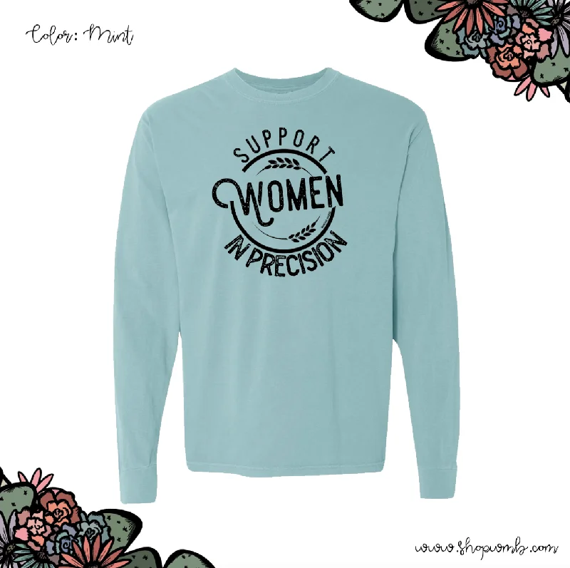 Support Women In Precision LONG SLEEVE T-Shirt (S-3XL) - Multiple Colors!-- Layered Multi-layer Single Layer Support Women In Precision LONG SLEEVE T-Shirt (S-3XL) - Multiple Colors!-- Layered Multi-layer Single Layer