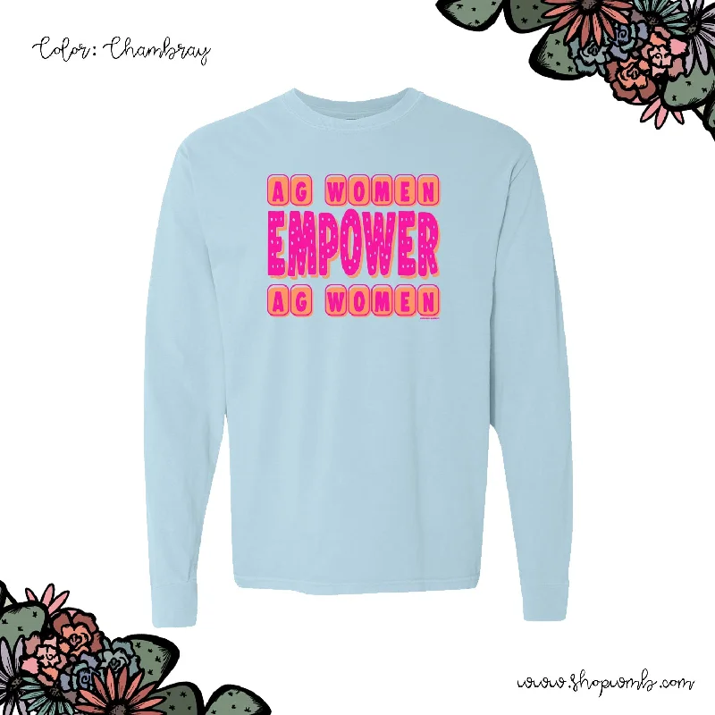 Ag Women Empower Ag Women LONG SLEEVE T-Shirt (S-3XL) - Multiple Colors!-- Spandex Blend Rayon Blend Denim Blend Ag Women Empower Ag Women LONG SLEEVE T-Shirt (S-3XL) - Multiple Colors!-- Spandex Blend Rayon Blend Denim Blend