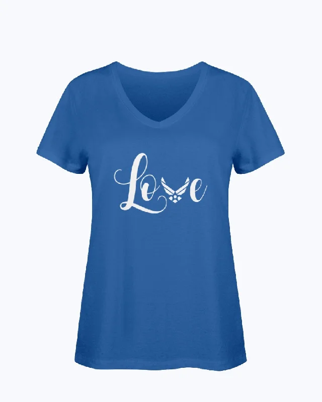 US Air Force Parent LOVE T-shirts-- Spandex Blend Rayon Blend Denim Blend