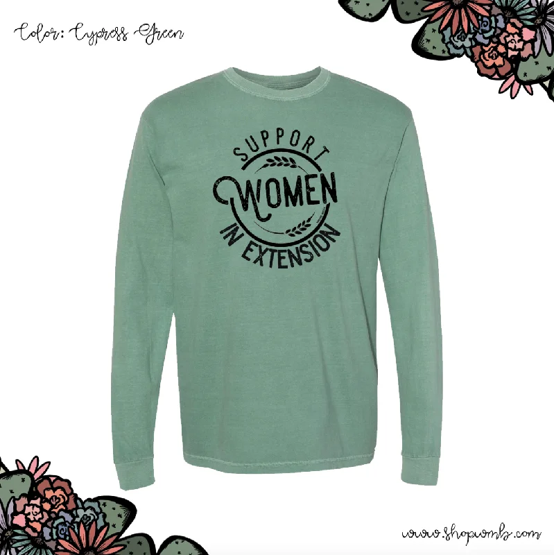 Support Women In Extension LONG SLEEVE T-Shirt (S-3XL) - Multiple Colors!-- Front Pockets Side Pockets Patch Pockets Support Women In Extension LONG SLEEVE T-Shirt (S-3XL) - Multiple Colors!-- Front Pockets Side Pockets Patch Pockets