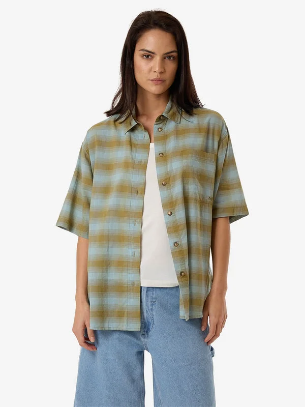 THRILLS Ansley Shirt - STONE BLUE -- Basic T-Shirt Crew Neck Short Sleeve