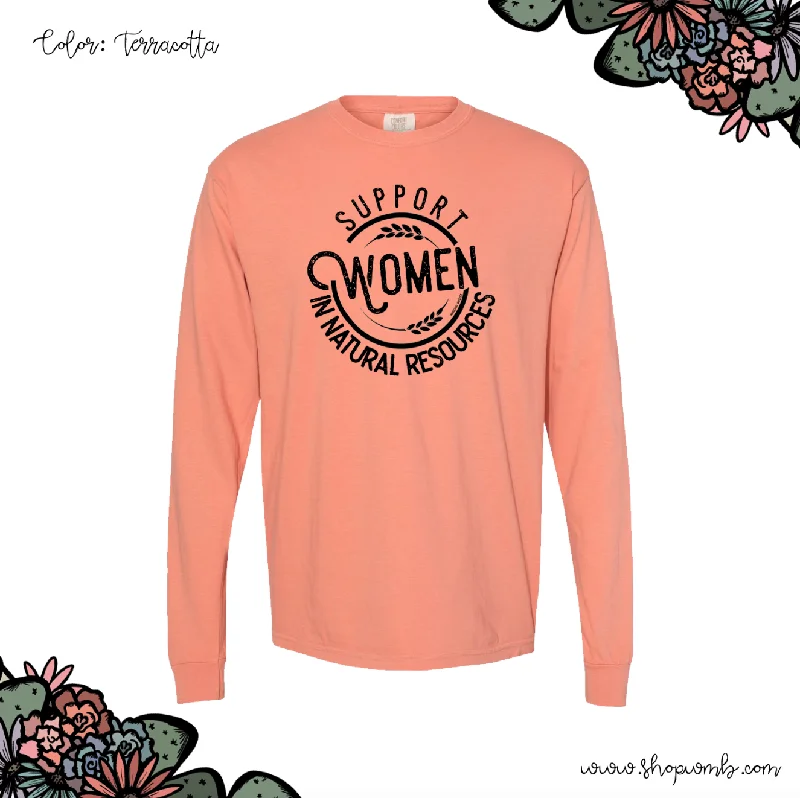 Support Women In Natural Resources LONG SLEEVE T-Shirt (S-3XL) - Multiple Colors!-- Fleece Nylon Spandex Support Women In Natural Resources LONG SLEEVE T-Shirt (S-3XL) - Multiple Colors!-- Fleece Nylon Spandex