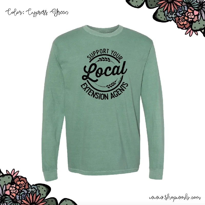 Round Support Your Local Extension Agents LONG SLEEVE T-Shirt (S-3XL) - Multiple Colors!-- Welt Pockets Slit Pockets Round Support Your Local Extension Agents LONG SLEEVE T-Shirt (S-3XL) - Multiple Colors!-- Welt Pockets Slit Pockets