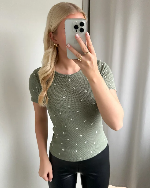 JDY t-shirt sofia ss print sea spray/cd hearts-- Modern Contemporary Chic