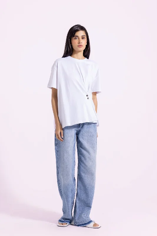 SOLID T-SHIRT (E1824/108/001)-- Mesh Blend Leather Blend Suede Blend