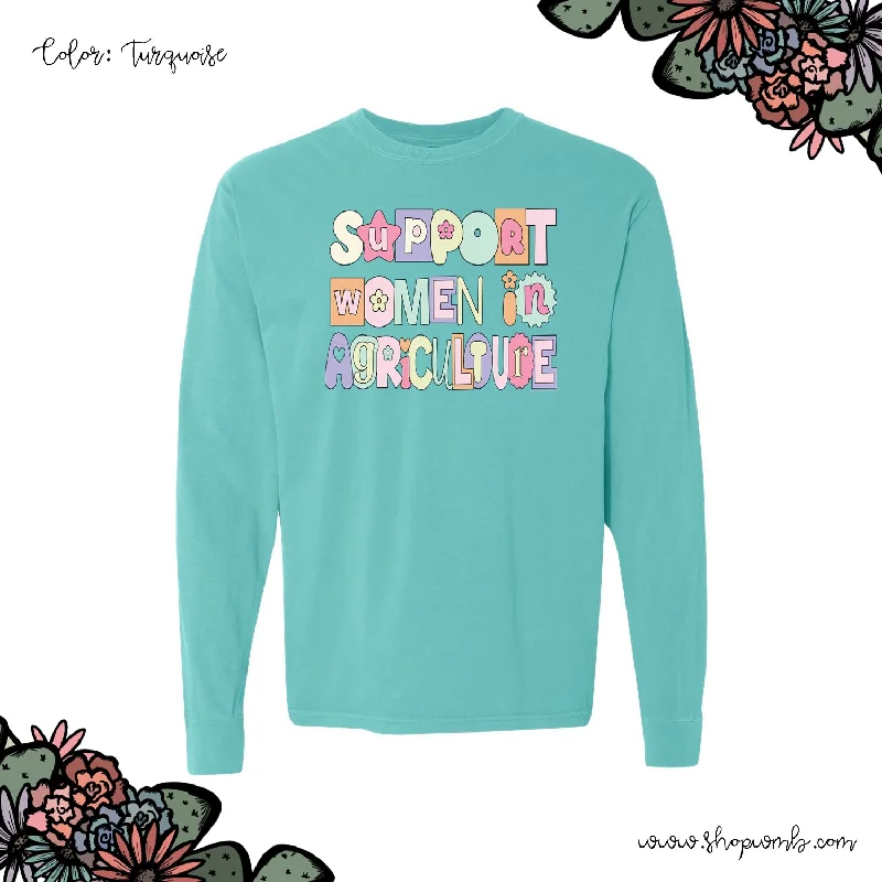 Pastel Support Women In Agriculture LONG SLEEVE T-Shirt (S-3XL) - Multiple Colors!-- Real Fur Shearling Chenille Pastel Support Women In Agriculture LONG SLEEVE T-Shirt (S-3XL) - Multiple Colors!-- Real Fur Shearling Chenille