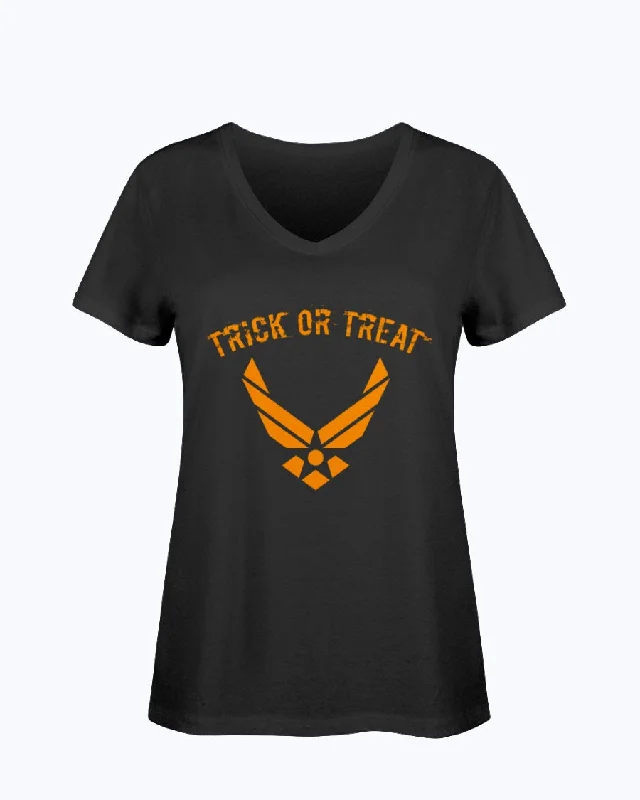 Halloween Trick Or Treat Air Force Family T-shirt-- Oversized T-Shirt Spandex breathable