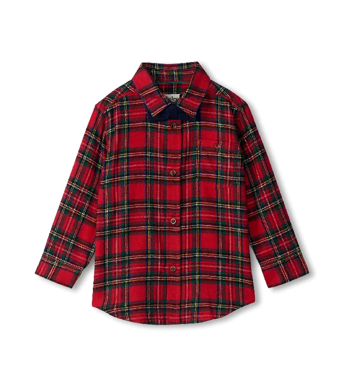 Red Plaid Button Down Shirt-- Thin T-Shirt Open Front Quick Dry