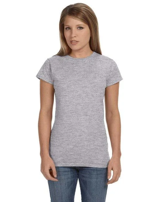 Gildan Ladies' Softstyle  Fitted T-Shirt G640L (Pack of 6)-- Zippered Front Buttoned Front Snap Front