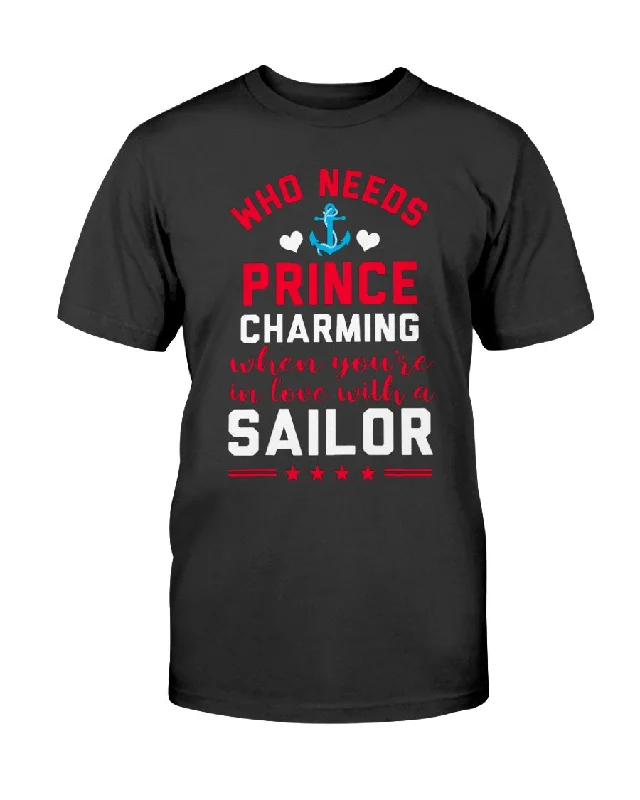 Navy Wife Girlfriend Who Needs Prince T-shirts-- Chenille Brocade Lace