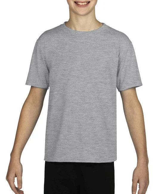Gildan Youth Performance  Youth 5 oz. T-Shirt G420B (Pack of 6)-- Notch Collar Peter Pan Collar Cowl Neck