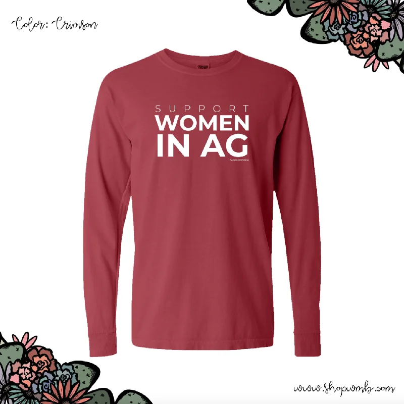 Support Women In Ag White LONG SLEEVE T-Shirt (S-3XL) - Multiple Colors!-- Houndstooth Herringbone Solid Support Women In Ag White LONG SLEEVE T-Shirt (S-3XL) - Multiple Colors!-- Houndstooth Herringbone Solid