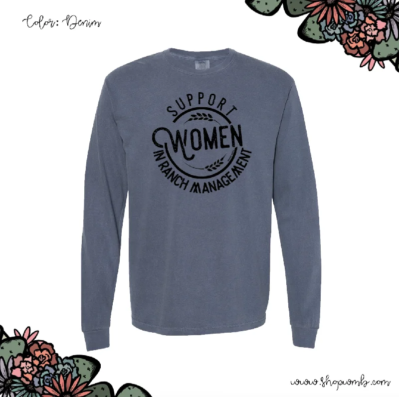 Support Women In Ranch Management LONG SLEEVE T-Shirt (S-3XL) - Multiple Colors!-- Graphic T-Shirt Round Neck Polyester Support Women In Ranch Management LONG SLEEVE T-Shirt (S-3XL) - Multiple Colors!-- Graphic T-Shirt Round Neck Polyester