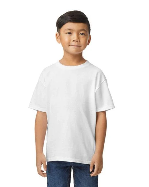 Gildan Youth Softstyle Midweight T-Shirt G650B (Pack of 6)-- Graphic T-Shirt Round Neck Polyester
