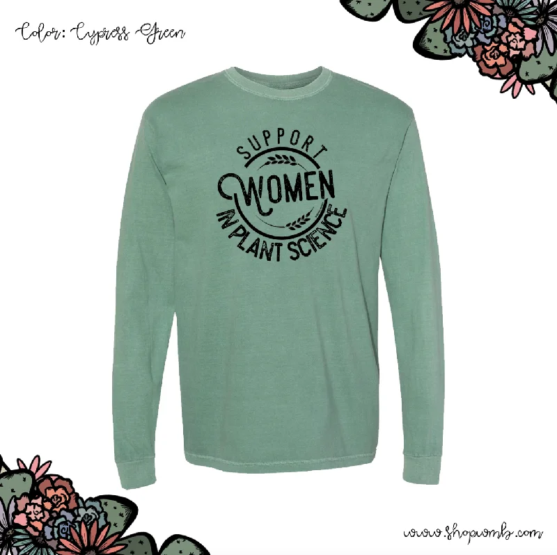 Support Women In Plant Science LONG SLEEVE T-Shirt (S-3XL) - Multiple Colors!-- Modern Contemporary Chic Support Women In Plant Science LONG SLEEVE T-Shirt (S-3XL) - Multiple Colors!-- Modern Contemporary Chic