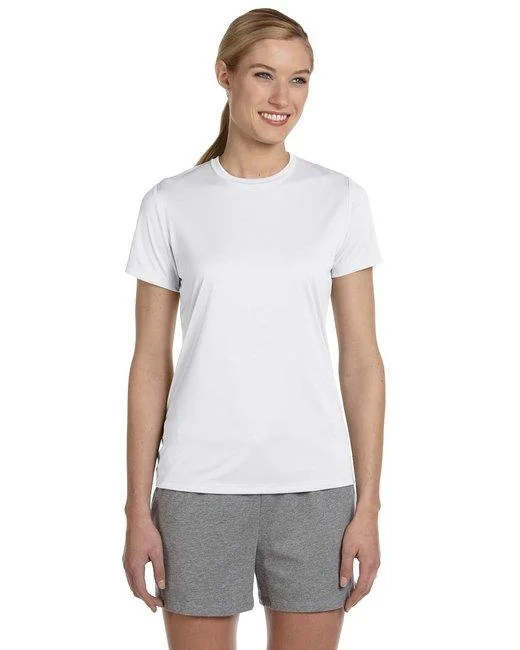 Hanes Ladies' Cool DRI with FreshIQ Performance T-Shirt 4830-- Houndstooth Herringbone Solid Hanes Ladies' Cool DRI with FreshIQ Performance T-Shirt 4830-- Houndstooth Herringbone Solid