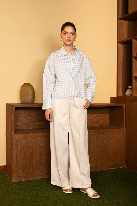 CHECKERED SHIRT (E1708/108/617)-- Rayon Velvet Corduroy
