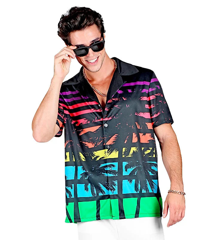 80's Miami Shirt-- Real Fur Shearling Chenille