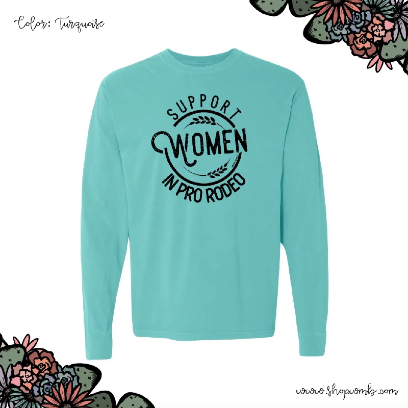 Support Women In Pro Rodeo LONG SLEEVE T-Shirt (S-3XL) - Multiple Colors!-- Anti-Pilling Machine Wash Handmade Support Women In Pro Rodeo LONG SLEEVE T-Shirt (S-3XL) - Multiple Colors!-- Anti-Pilling Machine Wash Handmade