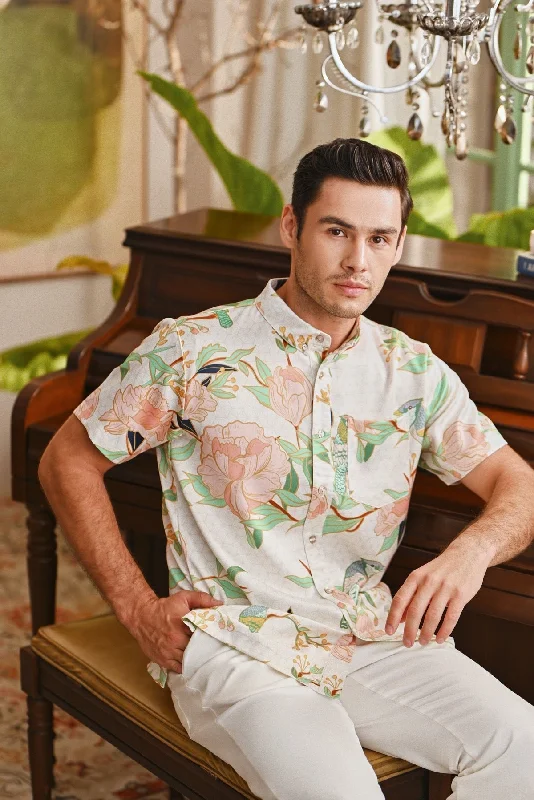 The Glow Men Batik Shirt - Tenang-- Plaid T-Shirt Polka Dot Checkered