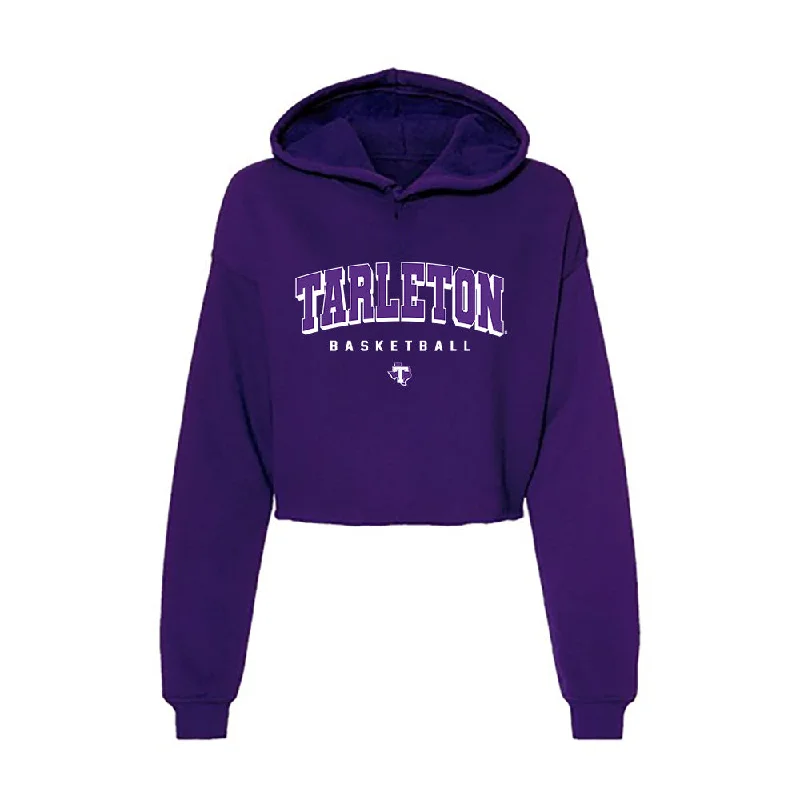 Tarleton State - NCAA Women's Basketball : Kyriana Jones - Women's Crop Fleece Hoodie Hooded Sweatshirt Casual Wear Street Style