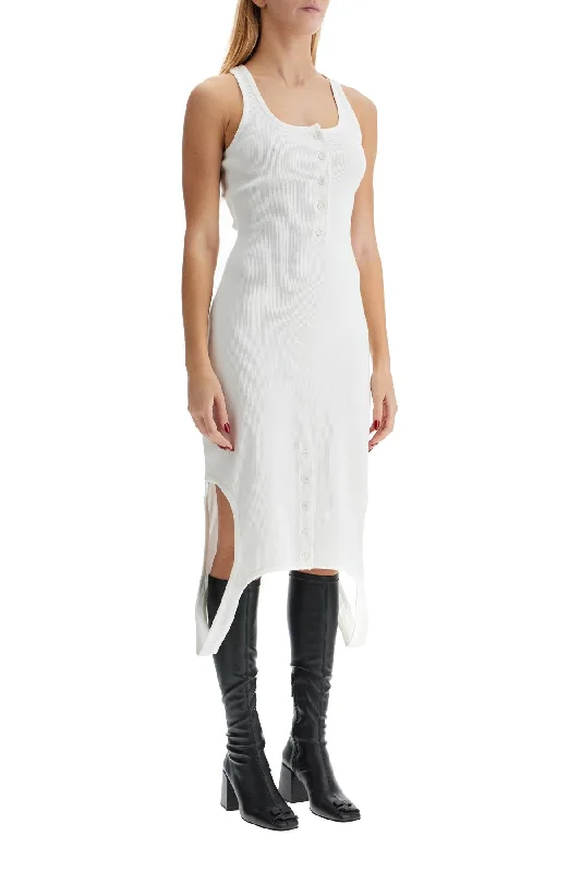 Courreges Pleat Dress With Midi Length Tunics Polka dots