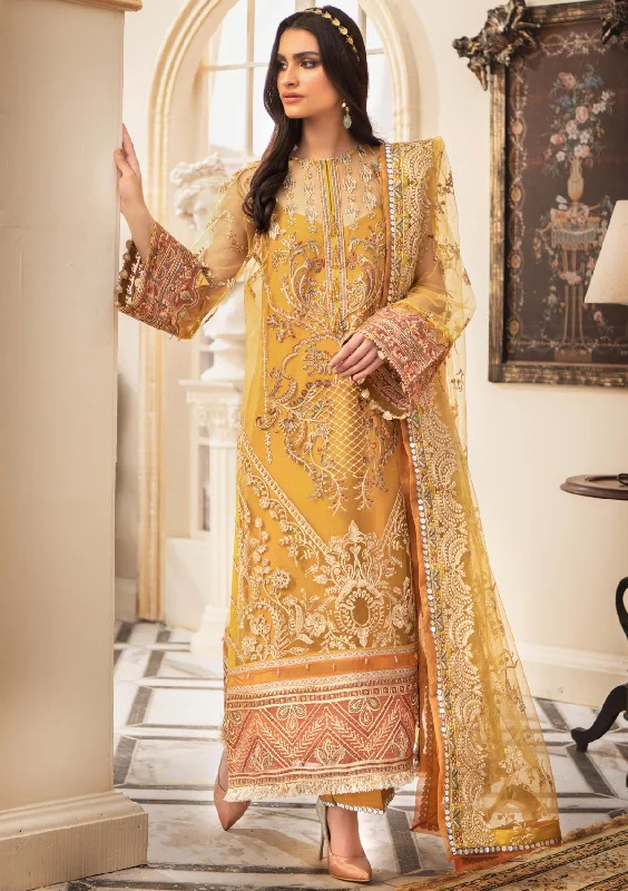 Latest Pakistani Yellow Dress in Long Style #PF453 Tunics Print Colorful