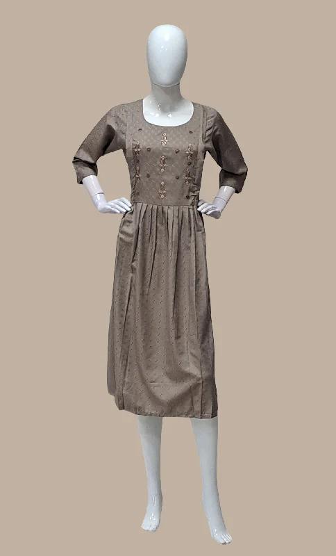 Stone Embroidered Kurti Dress Tunics Formal black