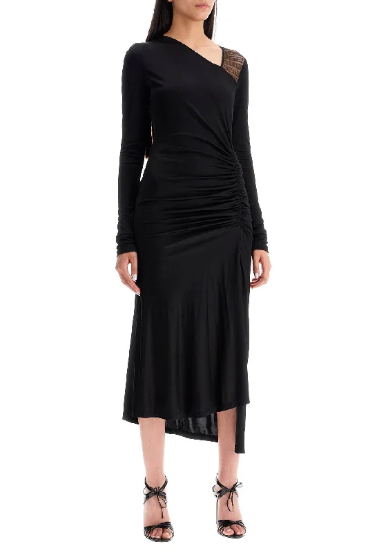 Givenchy "4G Draped Dress In Jersey And Lace Tunics Chic elegant