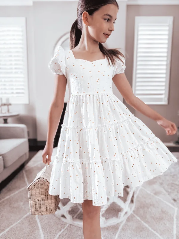 Tillie Girls White Dress Maxi Flowy Bohemian