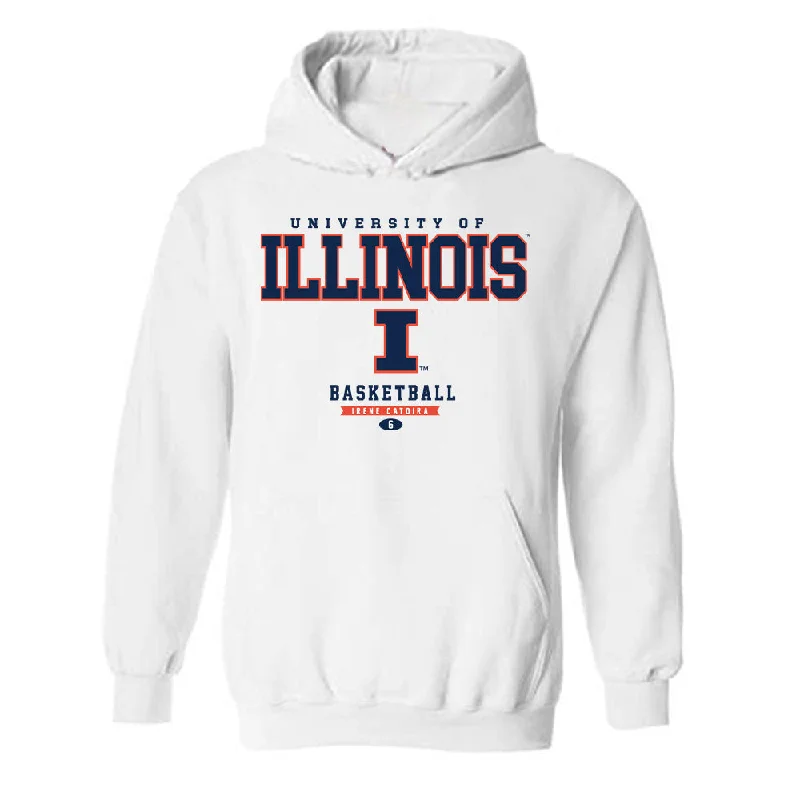 Illinois - NCAA Women's Basketball : Irene Catoira - Classic Fashion Shersey Hooded Sweatshirt Hoodie with Magnetic Closure Innovative Modern