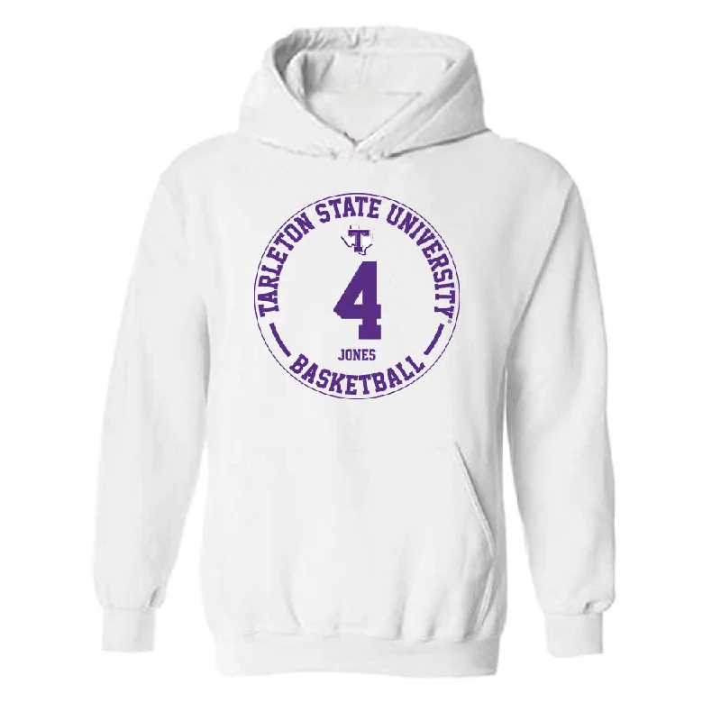 Tarleton State - NCAA Women's Basketball : Kyriana Jones - Classic Fashion Shersey Hooded Sweatshirt Hoodie with Strings Custom Fit Adjustable
