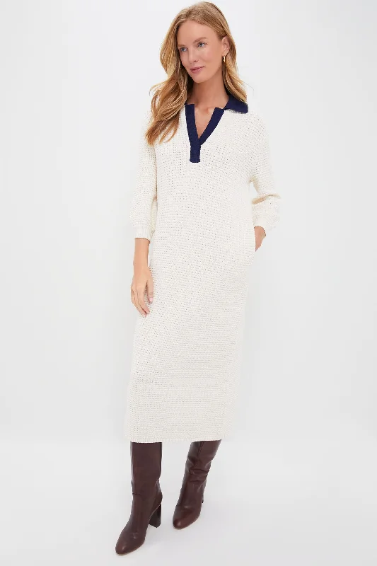 Ivory and Navy Altea Dress Tunics Vintage classic