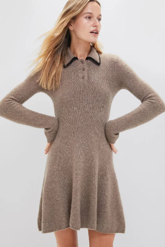 Mushroom and Black Dujour Dress Tunics Ceremony elegant